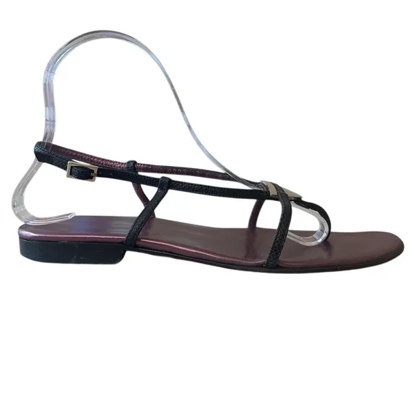 Gucci Tom Ford Era Thong‎ Sandals Metallic Purple 7B - Image 2