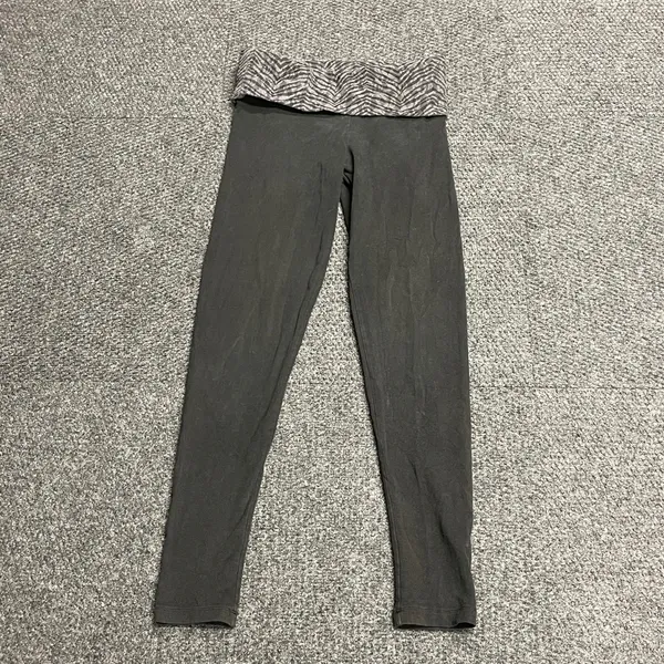 Victoria's Secret PINK Black Lace Silver Sparkle fold over leggings pants Y2K Sm - Image 6