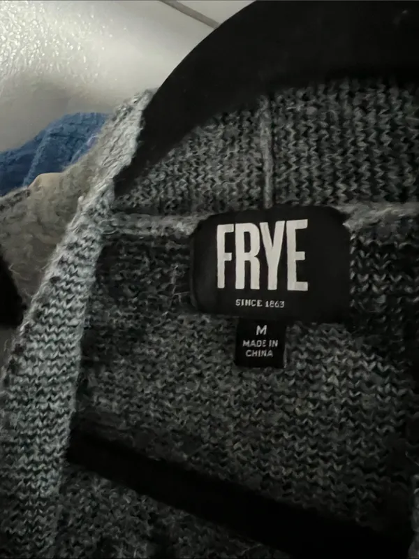 Frye Women's Open‎ Front Cardigan Patch Pockets Aztec Print Jacquard Knit - Image 2