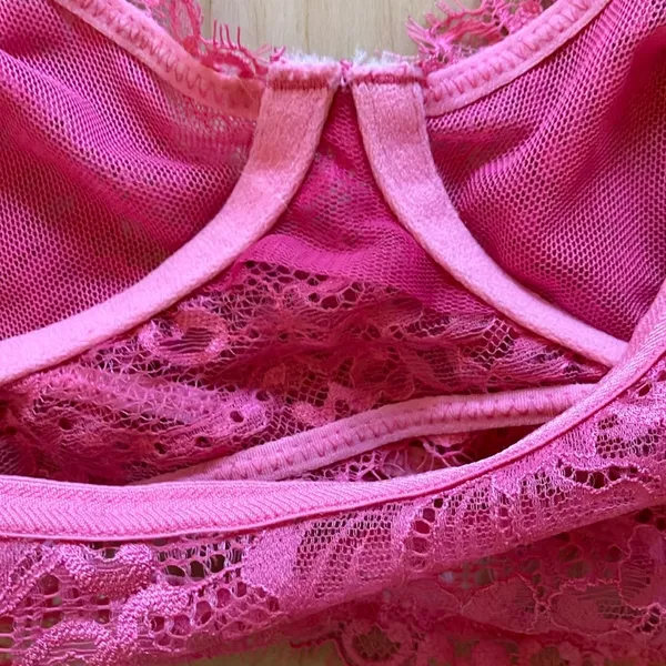 Free People Pink Lace Bralette Intimates Size Small - Image 4