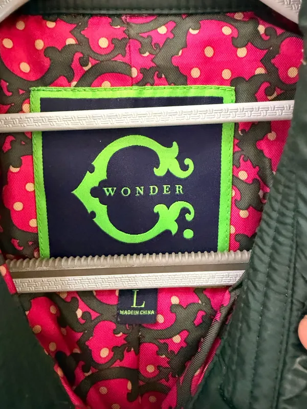 C Wonder Quilted Jacket Green Size L - Image 3