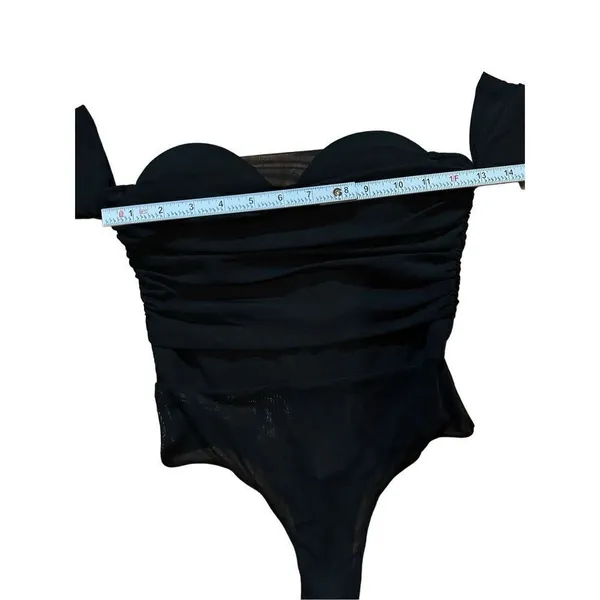 Windsor women’s black off-the-shoulder bodysuit‎ sz S - Image 4