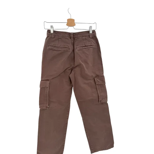 Aritzia Tna Troop Cargo Pants Brown Cotton Utility Straight Leg‎ Size 2 - Image 8