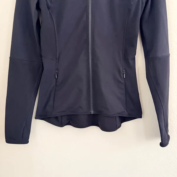 Lululemon Mesh Is More Jacket Black SIZE 6 Fitted Stretch Soft‎ Sporty Running - Image 7
