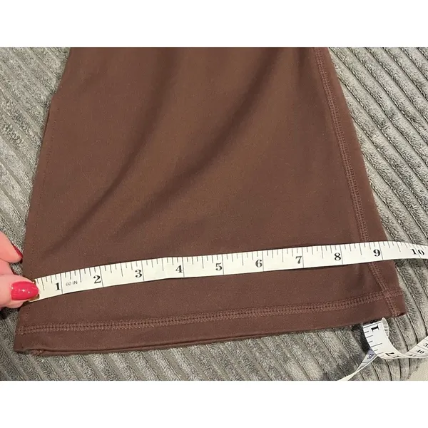 Wilo Size S Stretch Flare Leg Leggings Brown Casual Pull On Pants - Image 5