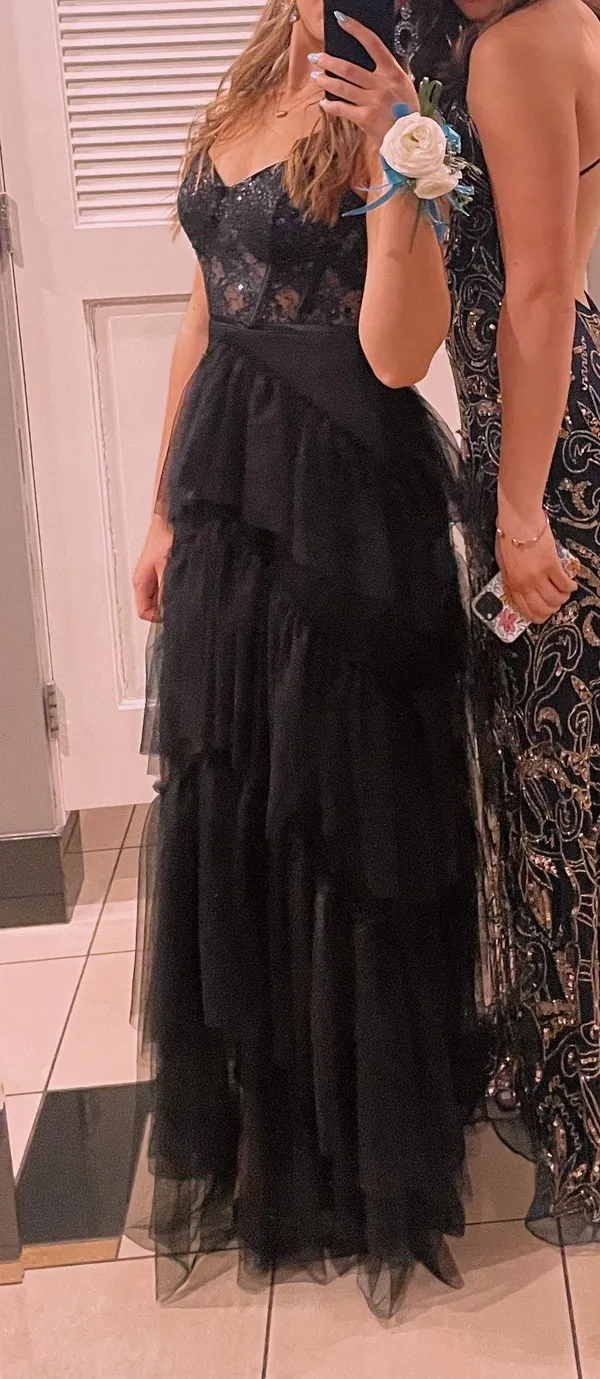 Macy’s Black Prom Dress - Image 2