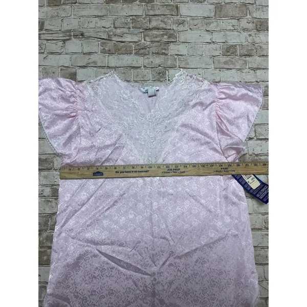 Vintage Lily of France Night Gown Nightie size Medium Pink Lace‎ NWT - Image 5