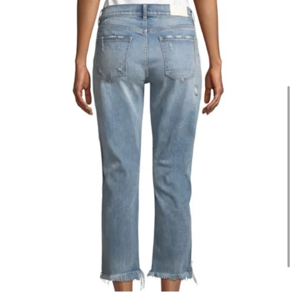 PISTOLA Charlie High Rise Straight Leg Button Fly Zipper Blue Denim Jeans 26 - Image 3