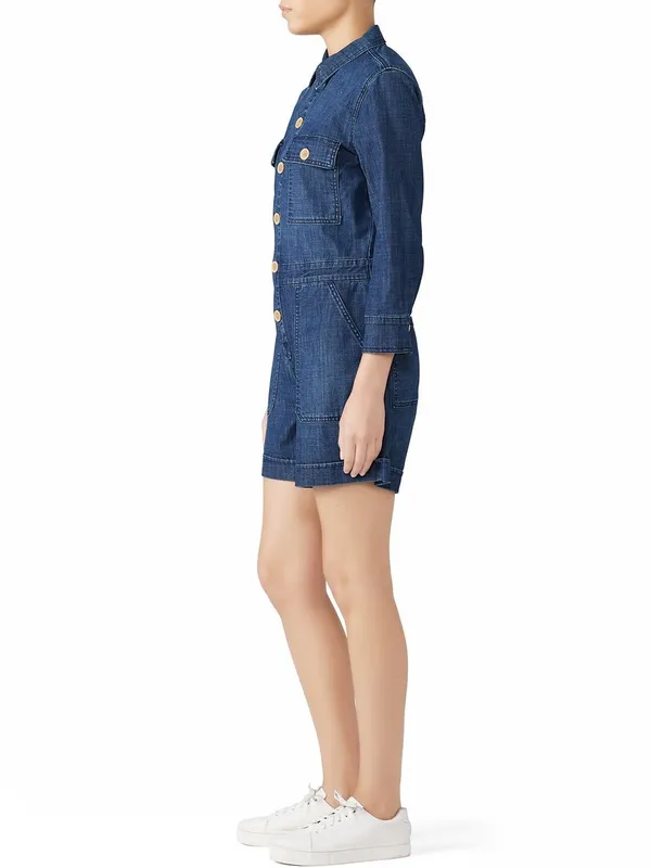 Sanctuary Coronado Denim Surplus Romper Size Large - Image 3