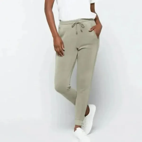 Free People Movement Back Into It Tapered Modal Olive Green Pants M - Image 11