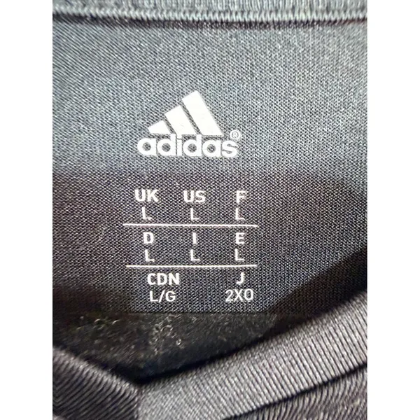 Adidas Chicago Blackhawks NHL Long Sleeve V-Neck Shirt Hockey Womens Large Black - Image 2