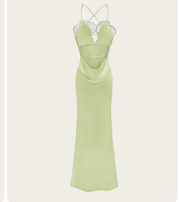 JW Pei Orchid Embroidered Dress - Light Green - Image 4