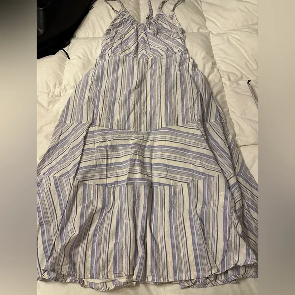 La Vie by Rebecca Taylor Leila Striped Midi Dress - Size L - Image 5