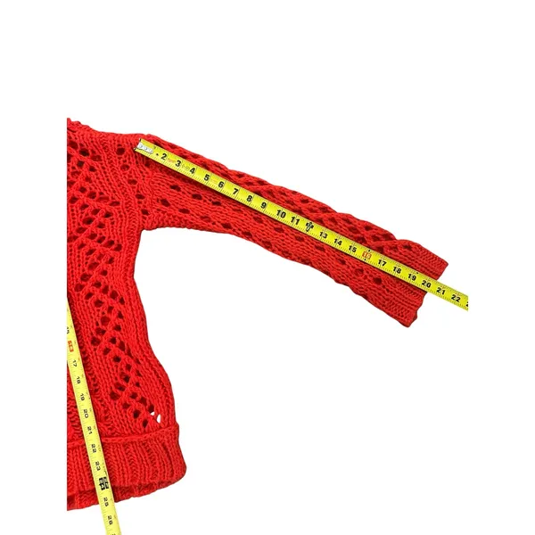 Free People "Wildfire" cable knit sweater size medium - Image 5