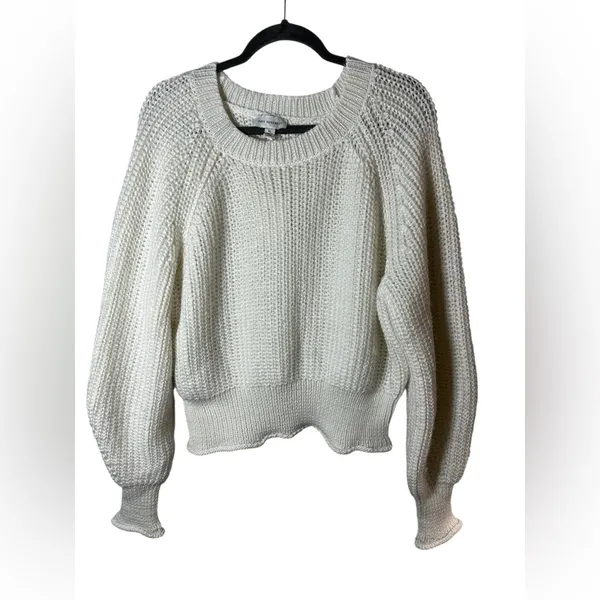 Free Assembly Chunky Knit Crewneck Sweater Women XL‎ Ivory Cream NWT - Image 2