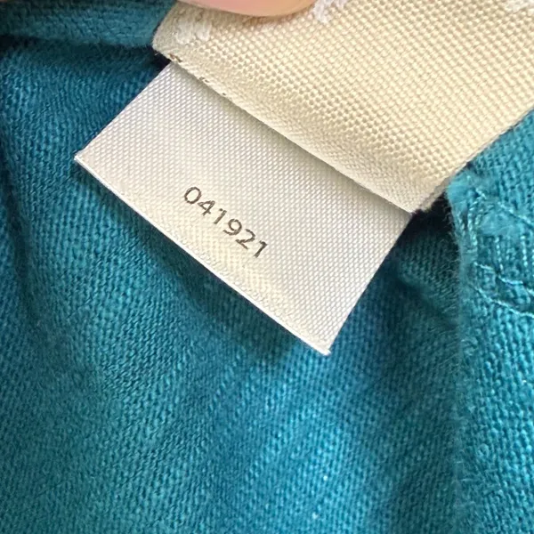 Soft Surroundings Love Embroidered Organic Cotton Tee Short Sleeve Teal L‎ NWOT - Image 6