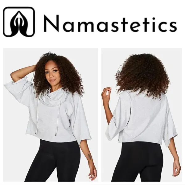 Namastetics Hoodie NEW Athleisure XL Grey Gym Relaxed Fit - Image 4