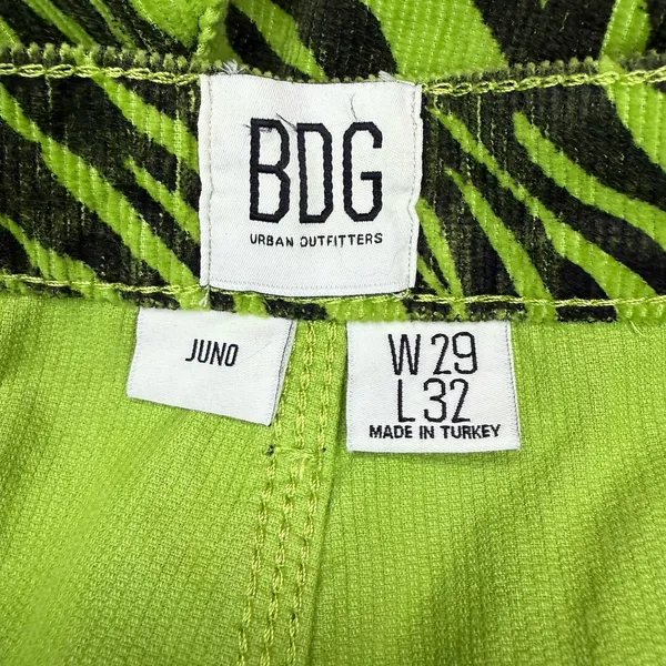 BDG Wide Leg Urban Outfitters Corduroy Pants 29 x 32 Juno Green Zebra Carpenter - Image 8