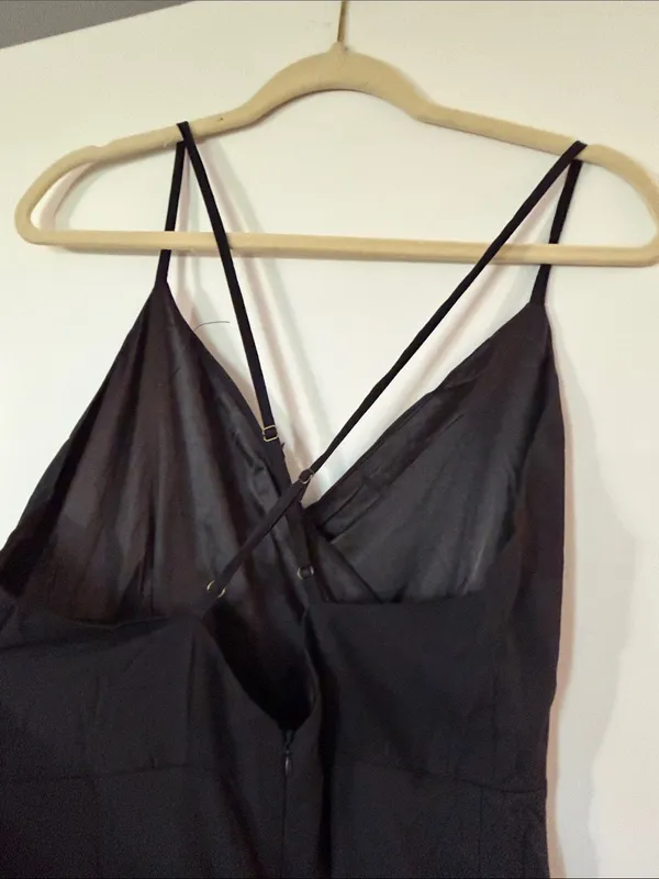 Hayden Black Spaghetti-Strap Ruffle-Trim Maxi Dress - Image 6