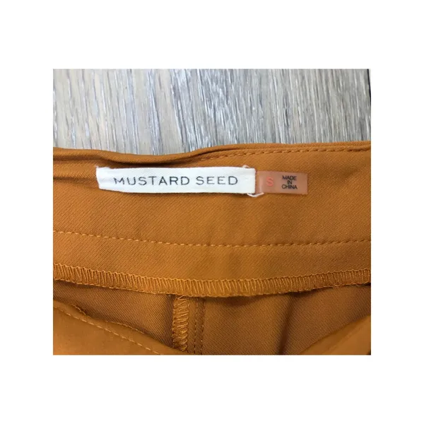 Mustard Seed Wide Leg Pants Rust Orange High Waisted Minimalist Chic Small - Image 11