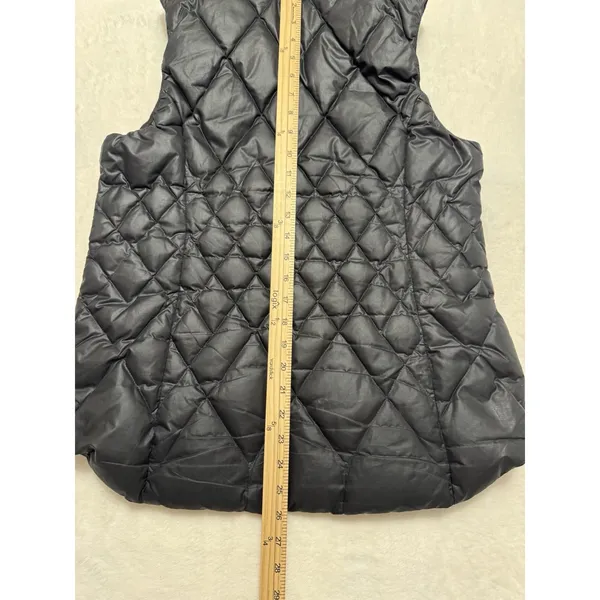 Athleta Womens Quilted Puffer Vest Full Zip Minimalist Black Size M - Image 8