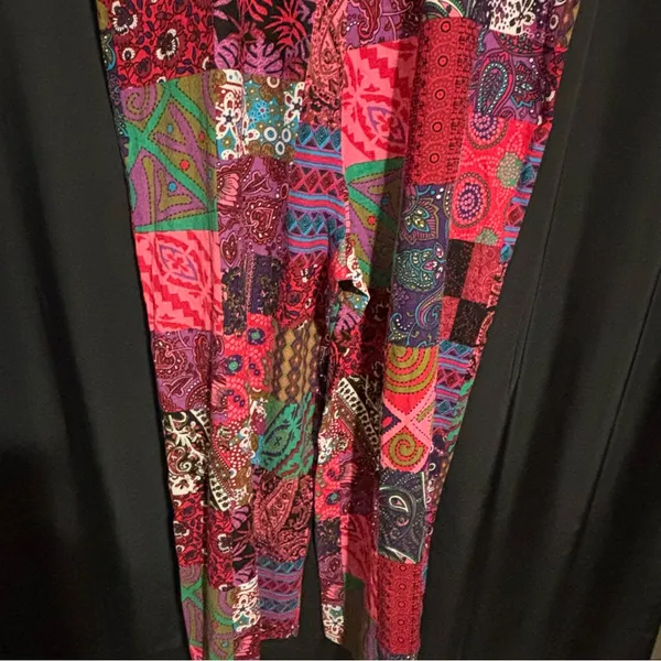 Unbranded XL Colorful Wide Leg Patchwork Print Jumpsuit - Image 11