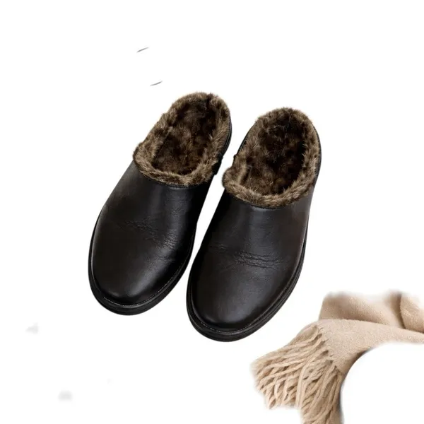 Sesto Meucci Black Leather Fur Lined Comfort Clogs Women's 6.5 NWOB Cozy Luxury - Image 3