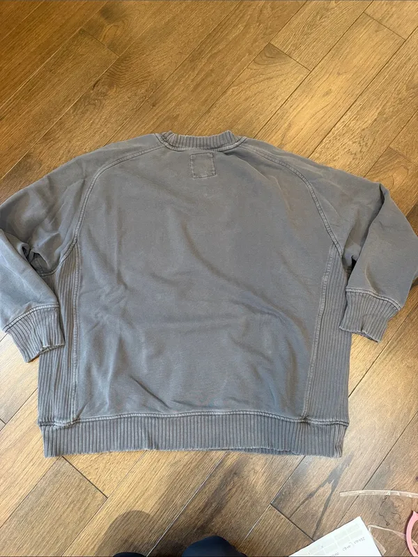 Aerie Down to Earth Crewneck Sweatshirt in Slate Gray Size Large - C73-026 - Image 7