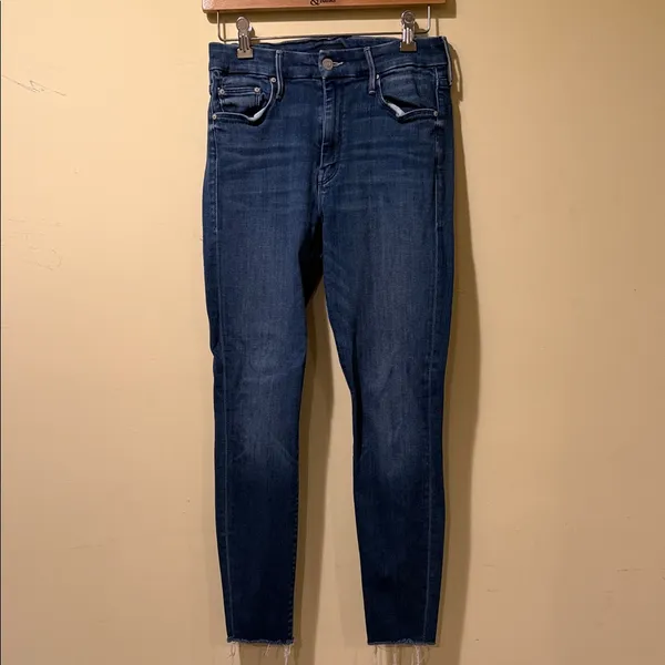 Women’s Mother The Looker Ankle Fray Jeans Wash 20,000 Leagues Under The Sea - Image 3