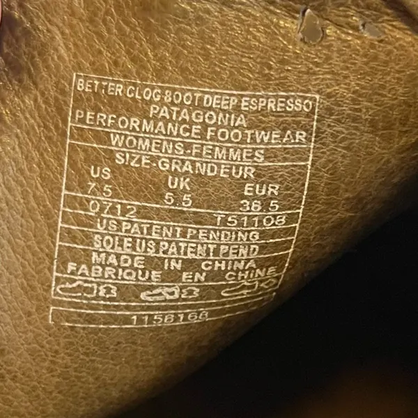 Patagonia Womens Better Clog Leather Ankle Boots Deep Espresso Brown #1267 - Image 4
