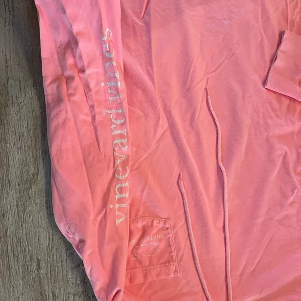 Vineyard Vines Neon Pink Pullover Hooded Sweatshirt Size S - Image 4