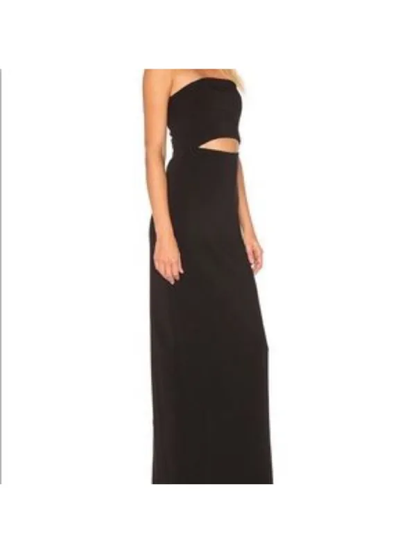 Lovers and Friends Raine Strapless Gown in Black Cut Out Front maxi dress Size 6 - Image 2
