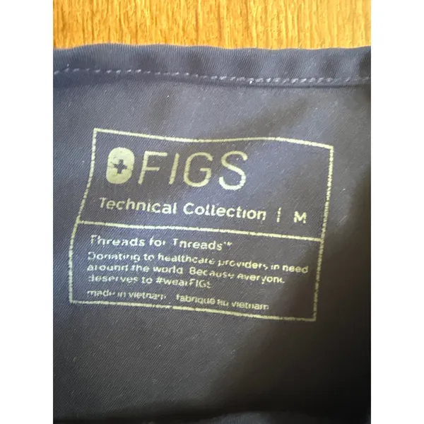 FIGS Technical Collection Casma V-Neck Scrub Top Navy Blue Womens‎ Medium M - Image 3