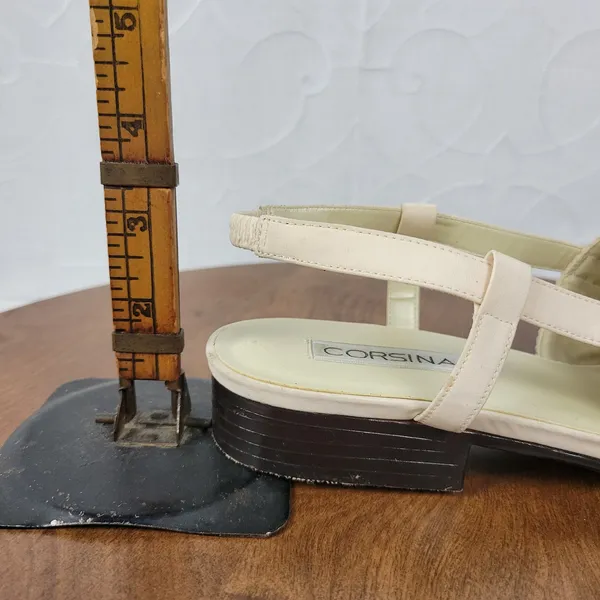 Corsina Louise Women Sandals Size 10 Cream Woven Closed Toe Slingback Mule Flats - Image 12