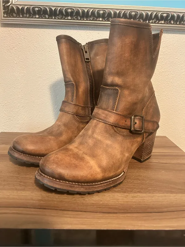 Freebird by Steven Carlito leather harness boots Size 11 - Image 3