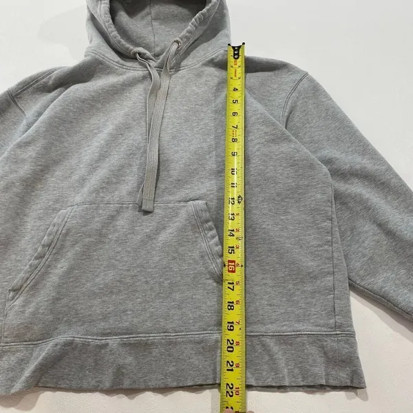 Athleta Gray Fleece Hoodie Size XL Women’s Cozy Pullover Sweatshirt - Image 8