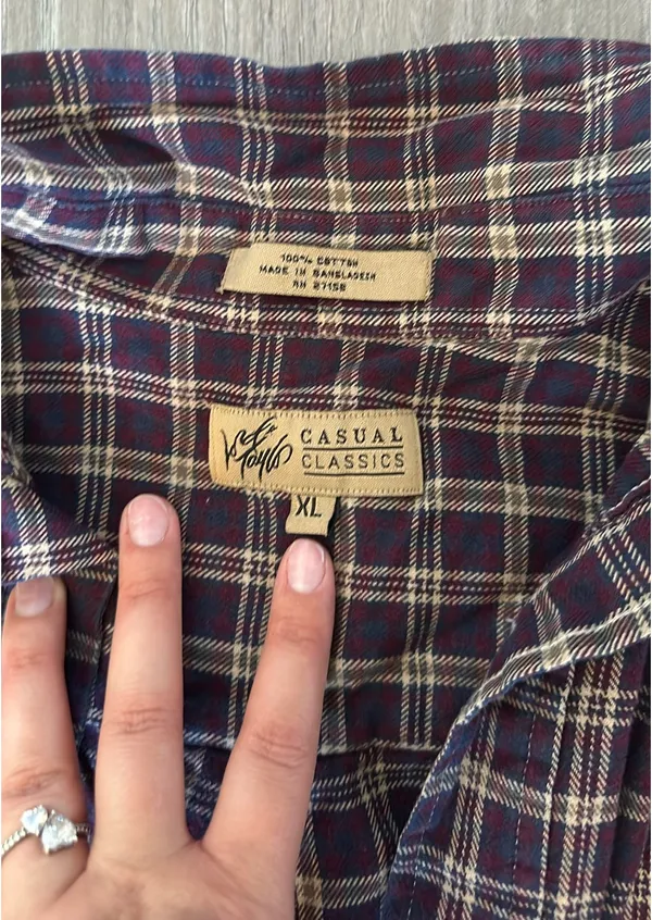 Lord and Taylor Purple flannel - Image 3