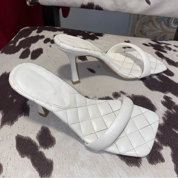WILD DIVA LOUNGE Quilted Slide High Heel Sandal - Image 4