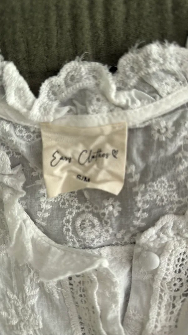 Easy Clothes White Eyelet Top - Image 3