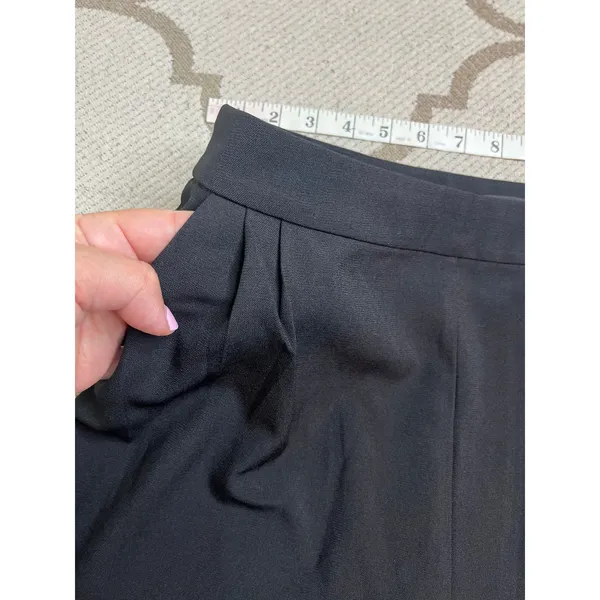 Lulus Kick It Black High-Waisted Trouser Pants Pleated Side Zip, Size Medium - Image 9