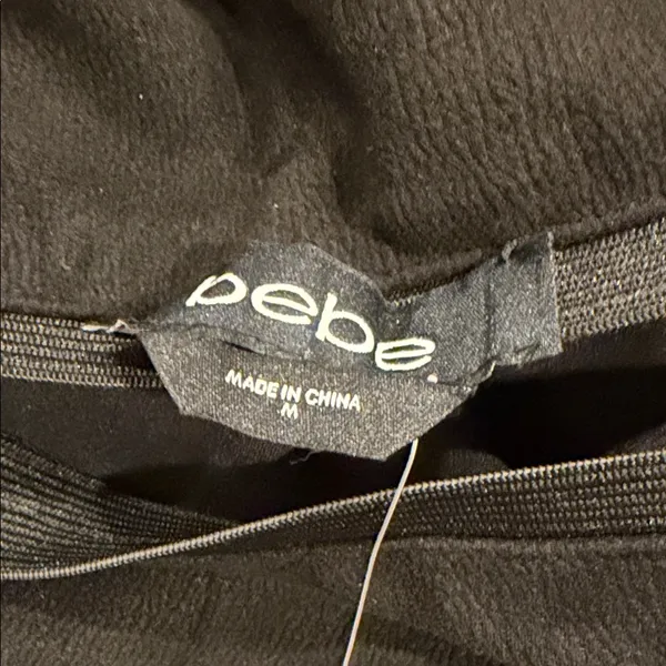 bebe pebble faux‎ suede Black High-Waist Pencil midi Skirt medium nwt - Image 4