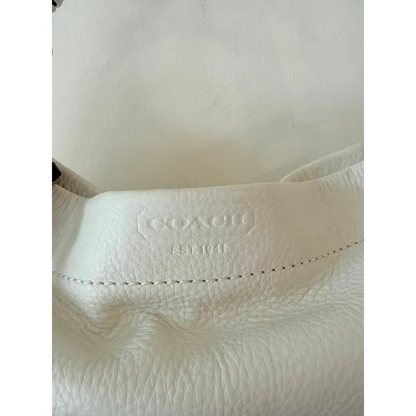 Coach F15251 Carly Legacy Gold Leather Shoulder Bag Women Cream Detachable Strap - Image 3