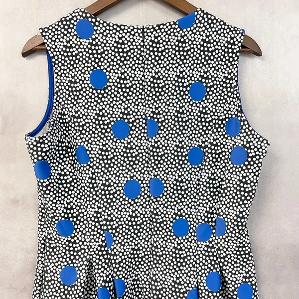 ISLE By Melis Kozan Bottomless Brunch Dress L Polka Dot Fit Flare Mod Pop Art - Image 6