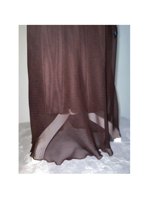 Y2k Avant Garde Brown & Teal Maxi-Midi - Image 4
