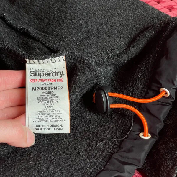 Superdry Mountain Storm Team Fuji Jacket Men’s S Gray StormDouble Ziphood - Image 7