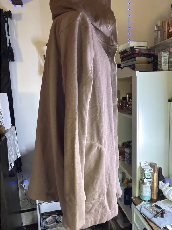 90 Degree By Reflex Long Hooded Cardigan in Iron - Image 3