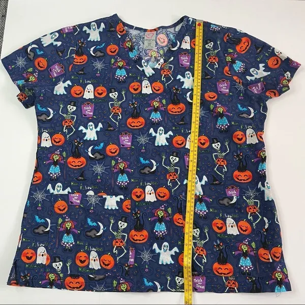 Peaches Uniforms Halloween Scrub Top - Image 9
