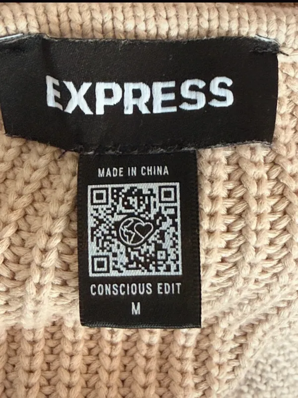 Express Knit Sweater Tank Beige  - Image 3