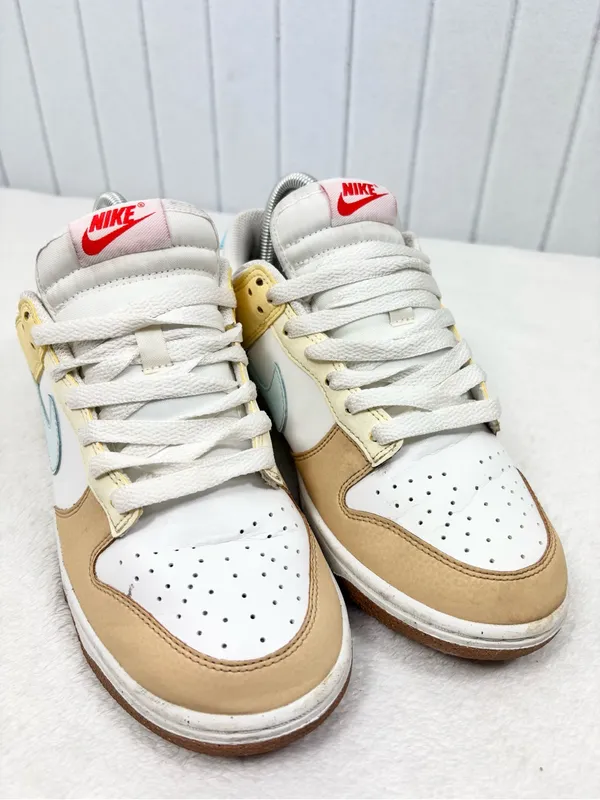 Nike Women’s Dunk Low Next Nature Soft Yellow Aquarius Blue Size 8 - Image 5