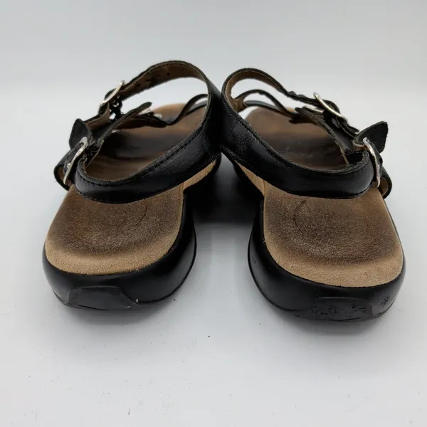 SAS Mystic Slingback Sandals Womens 7.5 W Black Leather Adjustable Comfort‎ USA - Image 5